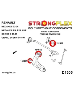 031973A: Rear anti roll bar bush SPORT