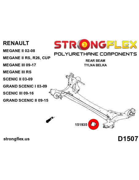 151935A: Rear beam bush SPORT