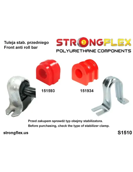 151934A: Front anti roll bar bush SPORT