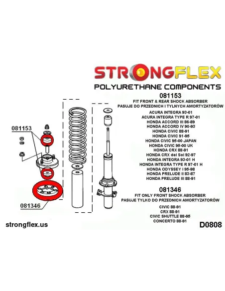 081153A: Shock absorber mounting SPORT