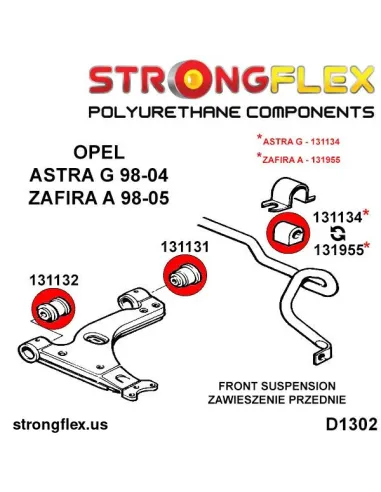 131955A: Front anti roll bar bush SPORT