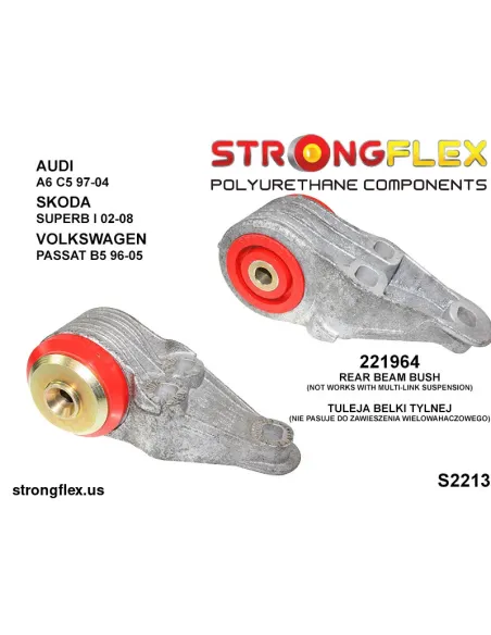 221964A: Rear beam bush SPORT