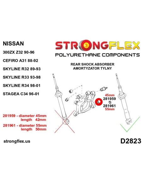 286218A: Full suspension bush kit SPORT