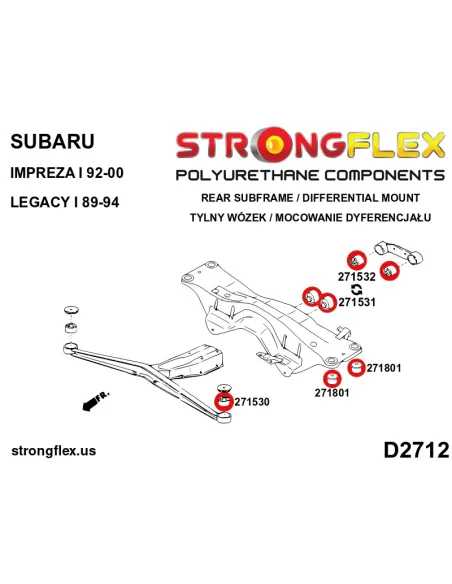 271801B: Rear crossmember bush