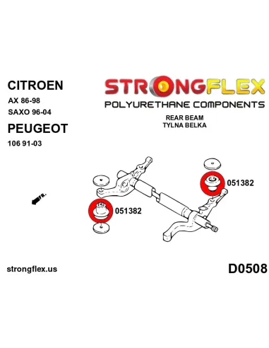 051382A: Rear crossmember bush SPORT
