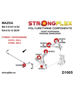 106180B: Full suspension bush kit 2
