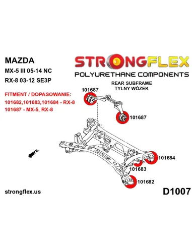 106180B: Full suspension bush kit