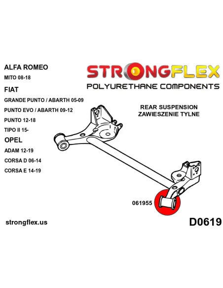061955B: Rear beam bush 69,5mm