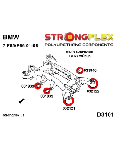 031939A: Rear diff mount - front bush SPORT
