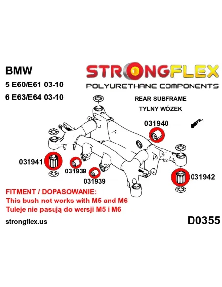 036248A: Full suspension polyurethane bush kit SPORT