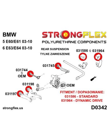 036248A: Full suspension polyurethane bush kit SPORT