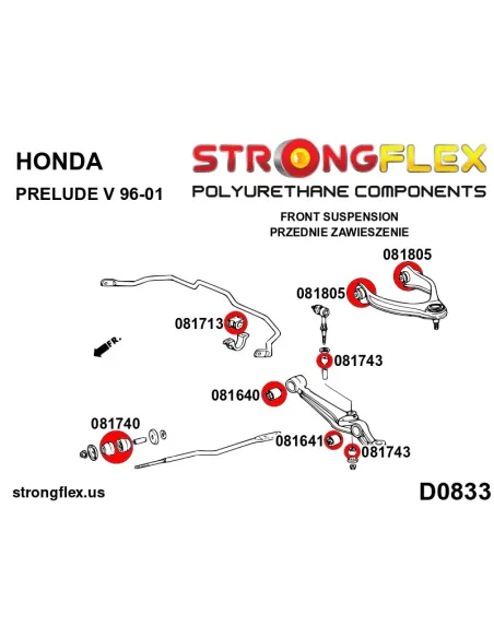 086205A: Full suspension bush kit SPORT