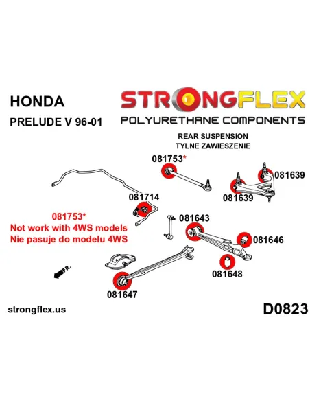 086205A: Full suspension bush kit SPORT
