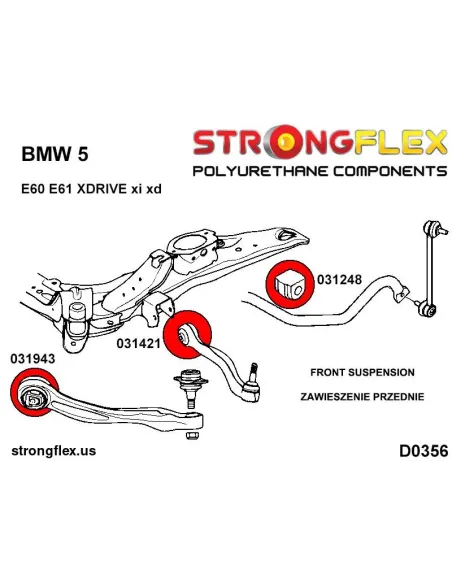 031943A: Front radius arm to chassis bush SPORT