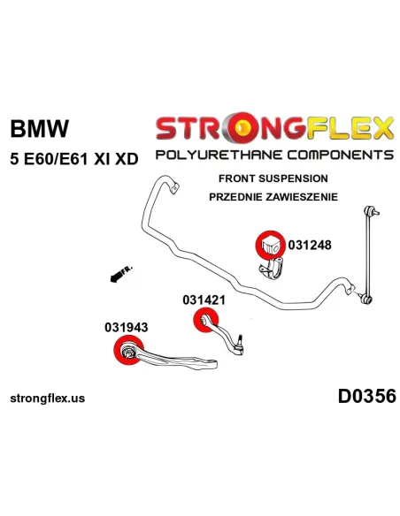 036249A: Full suspension polyurethane bush kit SPORT