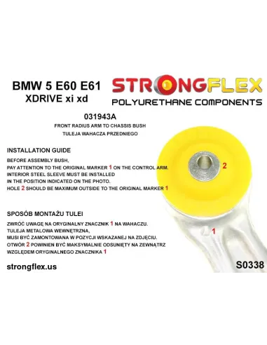 036249B: Full suspension polyurethane bush kit