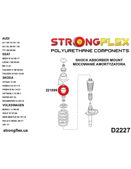 226121A: Full suspension bush kit SPORT