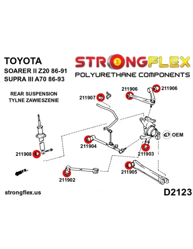 216236A: Full suspension bush kit SPORT