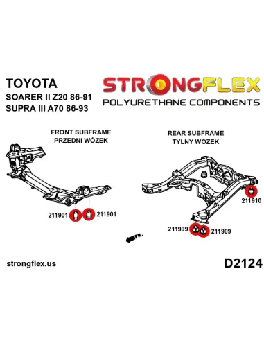 216236A: Full suspension bush kit SPORT