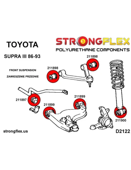 216237B: Front suspension bush kit