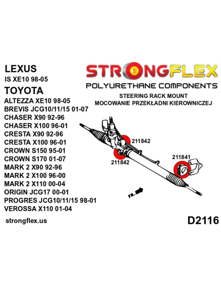 216241A: Full suspension bush kit SPORT
