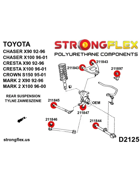 216241A: Full suspension bush kit SPORT