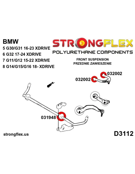 031948A: Front anti roll bar bush SPORT