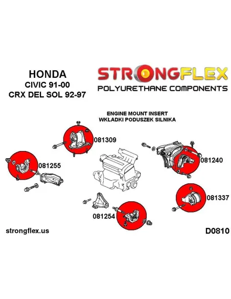 081254B: Engine left lower mount inserts