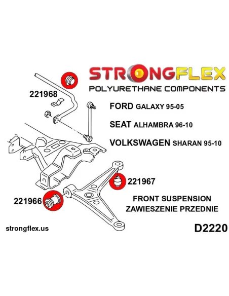 221967B: Front lower arm – rear bush