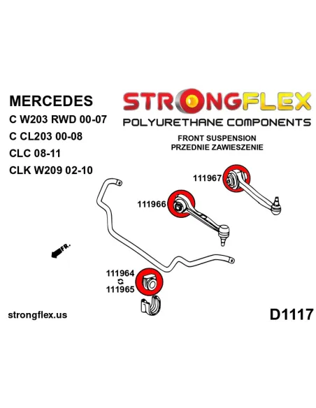 111967A: Front suspension - rear bush SPORT