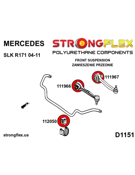 111967A: Front suspension - rear bush SPORT