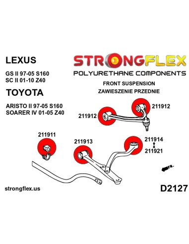 211911A: Front anti roll bar bush SPORT