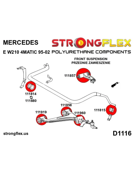 116244A: Full suspension bush kit SPORT