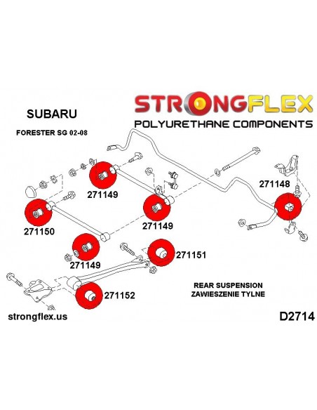 276146A: Full suspension bush kit SPORT