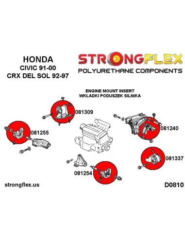 081337B: Left upper engine mount insert