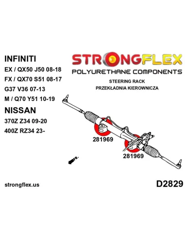 281969B: Steering rack bush