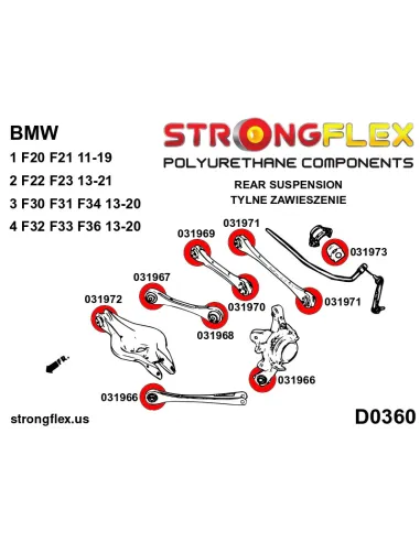 031966A: Rear trailing arm bush SPORT