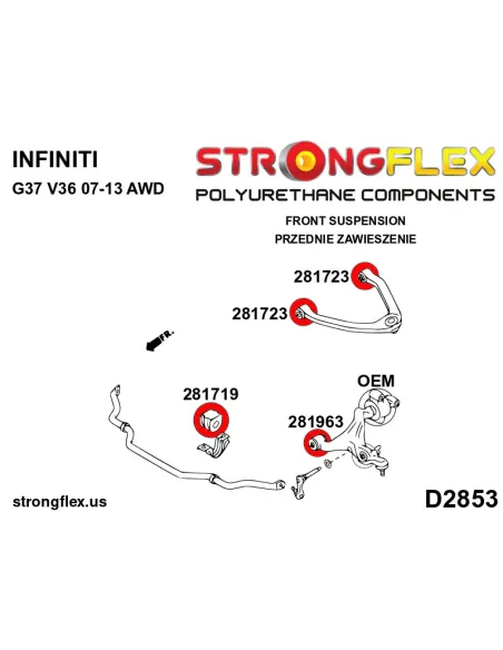 286200A: Full suspension bush kit SPORT