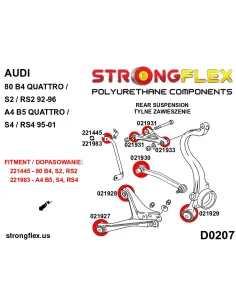 021930A: Rear toe adjuster bush SPORT 2