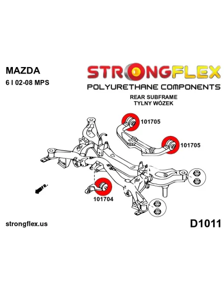 101705A: Rear differential - rear bush SPORT