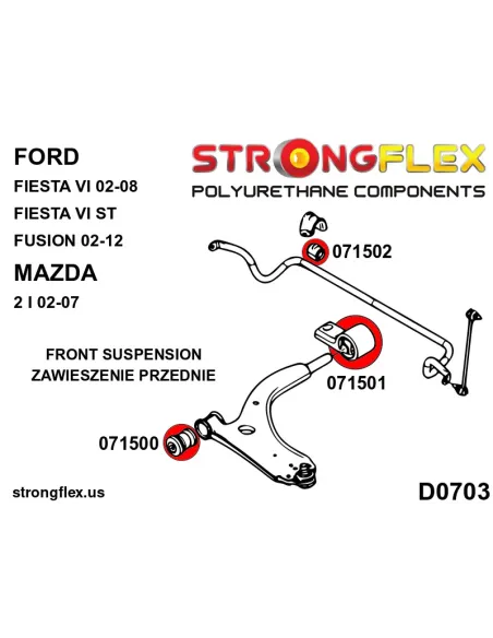 071502A: Front anti roll bar bush SPORT