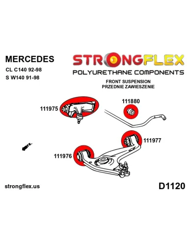 116248A: Front suspension bush kit SPORT