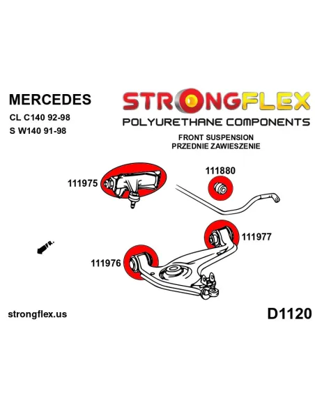 116248B: Front suspension bush kit