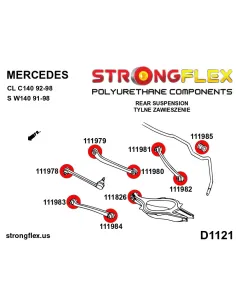 116249A: Rear suspension bush kit SPORT 2