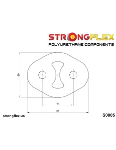 000005B: Exhaust mount hanger 41mm 2