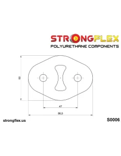 000006B: Exhaust mount hanger 47mm 2