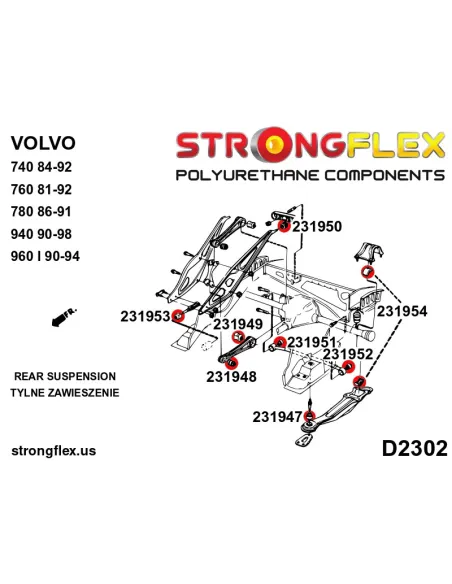 236203B: Full suspension bush kit