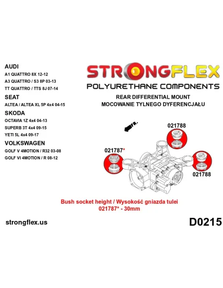 021787B: Rear differential – front bush 30mm