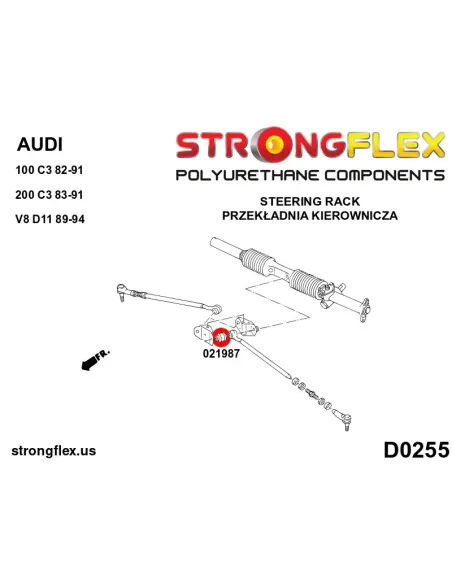 021987A: Rear wishbone link bushing / Steering tie rod bushing SPORT