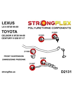 211927B: Front lower radius arm to chassis bush 2
